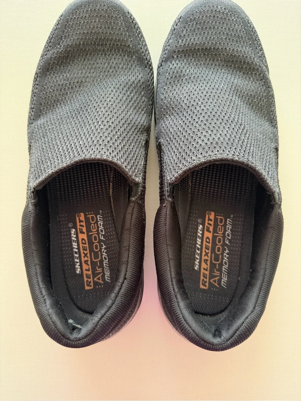 Skechers Men's Black Slip-On Knit Casual Loafers